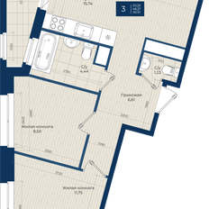 Квартира 50,1 м², 2-комнатная - изображение 2