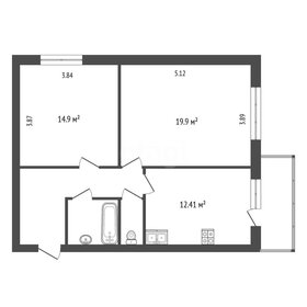 Квартира 62 м², 2-комнатная - изображение 1