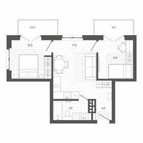 Квартира 48,9 м², 3-комнатная - изображение 1