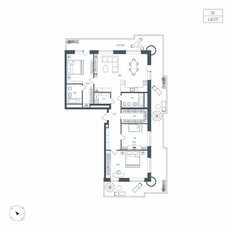 Квартира 149 м², 2-комнатная - изображение 4
