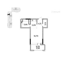 Квартира 42 м², студия - изображение 2