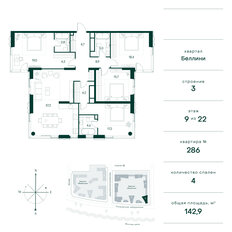 Квартира 142,9 м², 4-комнатная - изображение 2