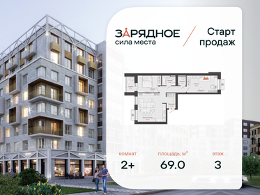 Квартира 69 м², 2-комнатная - изображение 1