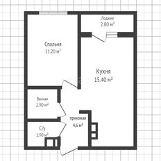 Квартира 35,8 м², 1-комнатная - изображение 1