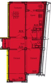 Квартира 78,1 м², 3-комнатная - изображение 1