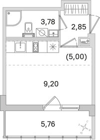 Квартира 23,7 м², студия - изображение 1