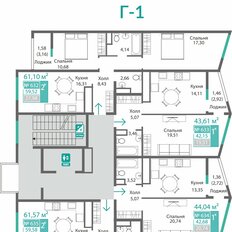 Квартира 61,1 м², 2-комнатная - изображение 2