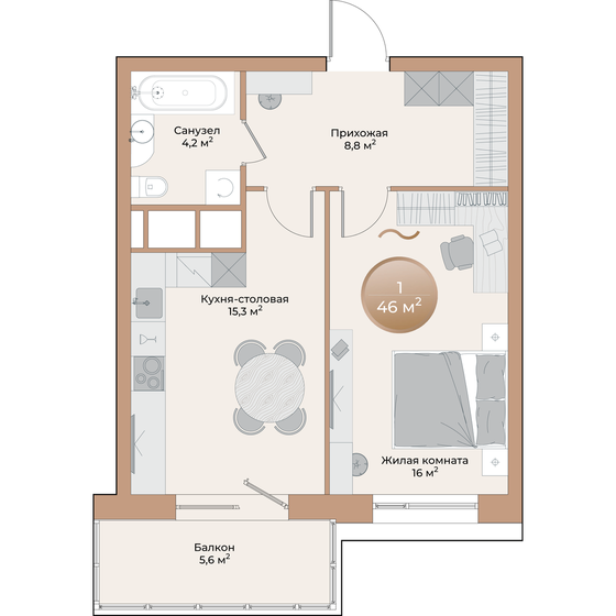 12 м², квартира-студия 1 350 000 ₽ - изображение 98