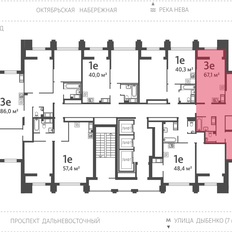 Квартира 67,4 м², 3-комнатная - изображение 2