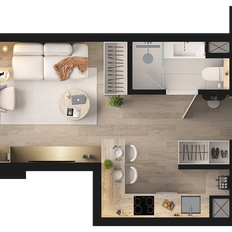 Квартира 23,3 м², студия - изображение 2