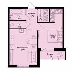 Квартира 40 м², 1-комнатная - изображение 1