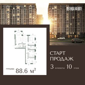 Квартира 88,6 м², 3-комнатная - изображение 1