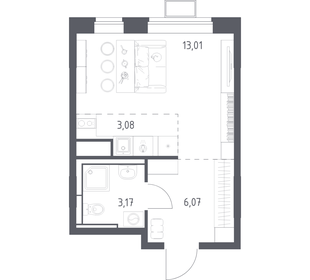 Квартира 25,2 м², студия - изображение 1