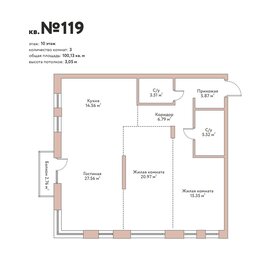 Квартира 100,1 м², 4-комнатная - изображение 1