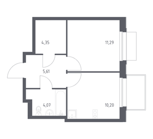 Квартира 35,5 м², 1-комнатная - изображение 1