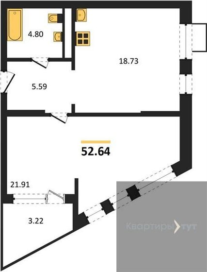 92 м², 1-комнатная квартира 8 900 000 ₽ - изображение 69