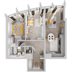 Квартира 80,8 м², 2-комнатная - изображение 4