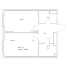 Квартира 50,2 м², 2-комнатная - изображение 3