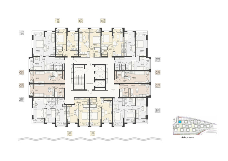 40,4 м², 2-комнатная квартира 3 500 000 ₽ - изображение 77