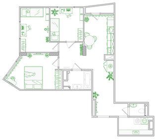 Квартира 70 м², 3-комнатная - изображение 2