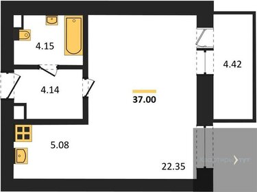 Квартира 37 м², студия - изображение 1