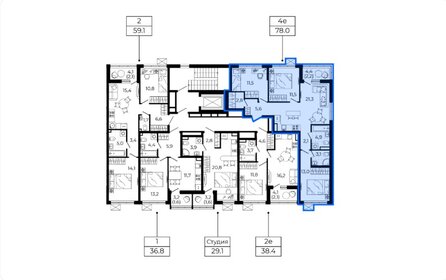 Квартира 78 м², 3-комнатная - изображение 1