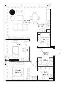 Квартира 80,3 м², 2-комнатная - изображение 2