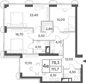 Квартира 111,7 м², 4-комнатная - изображение 1