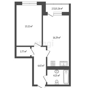 Квартира 46 м², 1-комнатная - изображение 1