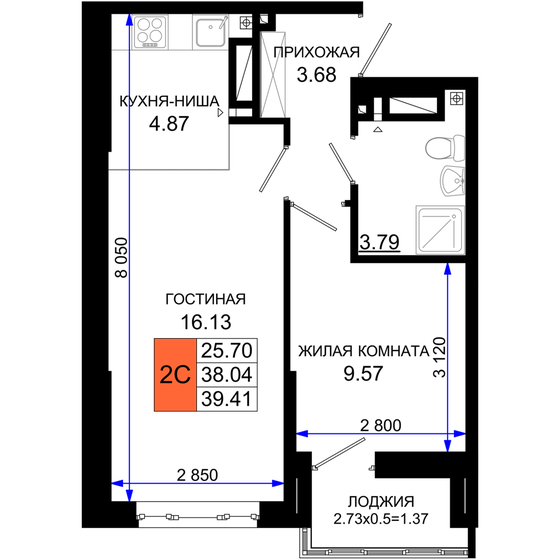 33,8 м², 1-комнатная квартира 7 388 472 ₽ - изображение 29