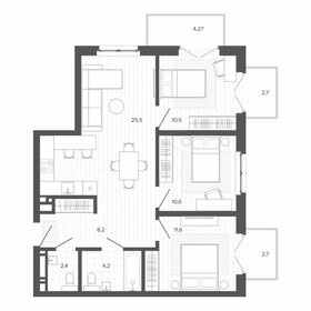 Квартира 76,3 м², 4-комнатная - изображение 1