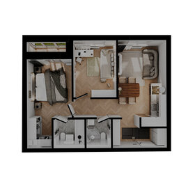 Квартира 57,8 м², 3-комнатная - изображение 3