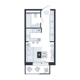 Квартира 28,4 м², студия - изображение 1