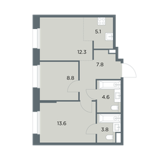 Квартира 56,1 м², 3-комнатная - изображение 4