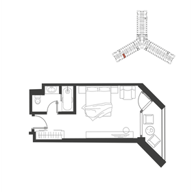 Квартира 32,5 м², студия - изображение 1