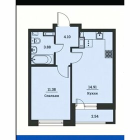 Квартира 34 м², 1-комнатная - изображение 1