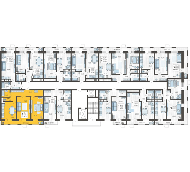 66,7 м², 2-комнатная квартира 10 271 800 ₽ - изображение 36