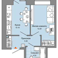 Квартира 33 м², 1-комнатная - изображение 2