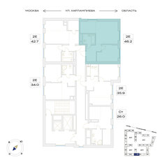 Квартира 46,2 м², 2-комнатная - изображение 2