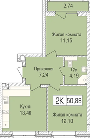 Квартира 50,5 м², 2-комнатная - изображение 1