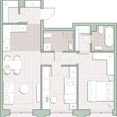 Квартира 59,9 м², 2-комнатная - изображение 2