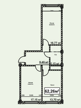 71 м², 3-комнатная квартира 8 000 000 ₽ - изображение 76