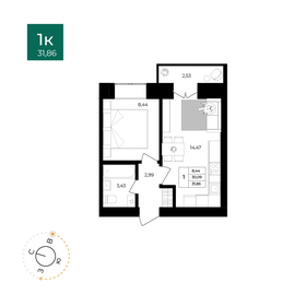 Квартира 31,9 м², 1-комнатная - изображение 1