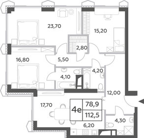 Квартира 112,5 м², 4-комнатная - изображение 1