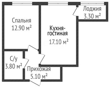 Квартира 38,9 м², 1-комнатная - изображение 1