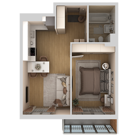 Квартира 40,9 м², 2-комнатная - изображение 2