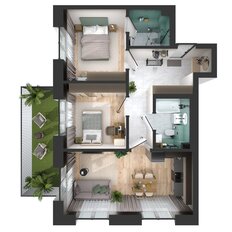 Квартира 67,7 м², 2-комнатная - изображение 4