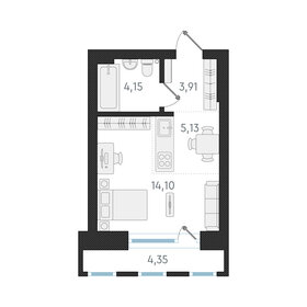Квартира 27,3 м², студия - изображение 1