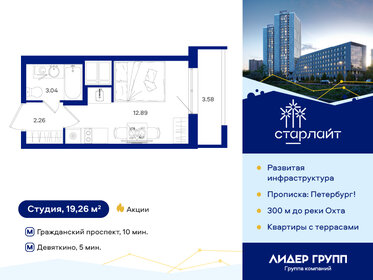 Квартира 19,3 м², студия - изображение 1
