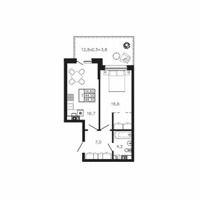 Квартира 48,3 м², 1-комнатная - изображение 1